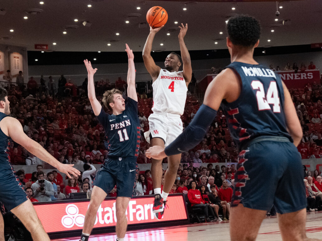 University of Houston Cougars beat the Penn Quakers at the Fertitta Center, Saturday December 13, 2023