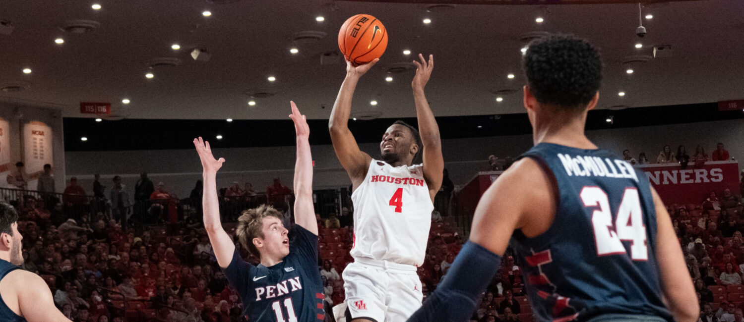 University of Houston Cougars beat the Penn Quakers at the Fertitta Center, Saturday December 13, 2023