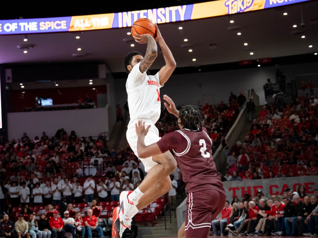 University of Houston guard Damian Dunn can create his own shot. (Photo by F. Carter Smith)