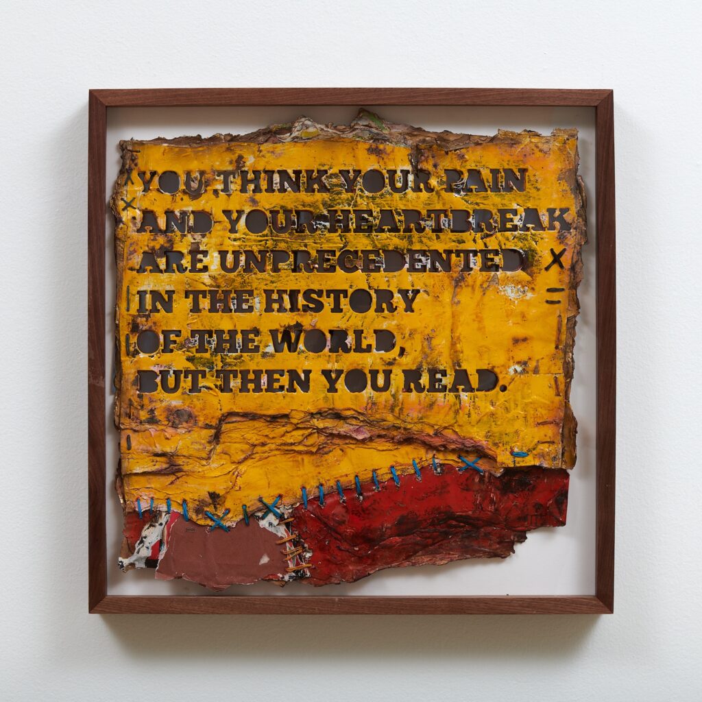 Robert Hodge's "Unprecedented Pain," 2023, at David Shelton Gallery (Courtesy David Shelton Gallery) 