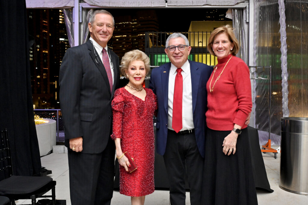 David Wuthrich, Margaret Alkek Williams, Dr. Paul Klotman, Dr. Mary Klotman at the Baylor College of Medicine 'Culinary Stars Shine for Cancer Research' dinner at POST Houston (Photo by Alejandro Montoya)