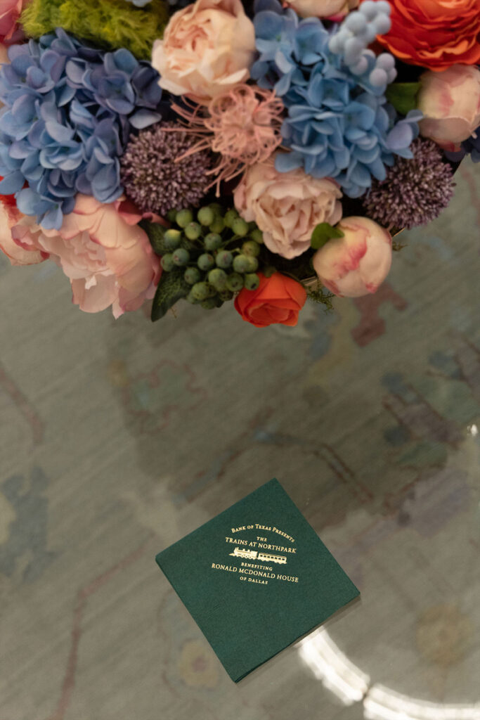 Decor at the Sponsor Party for the 2023 Trains at NorthPark.