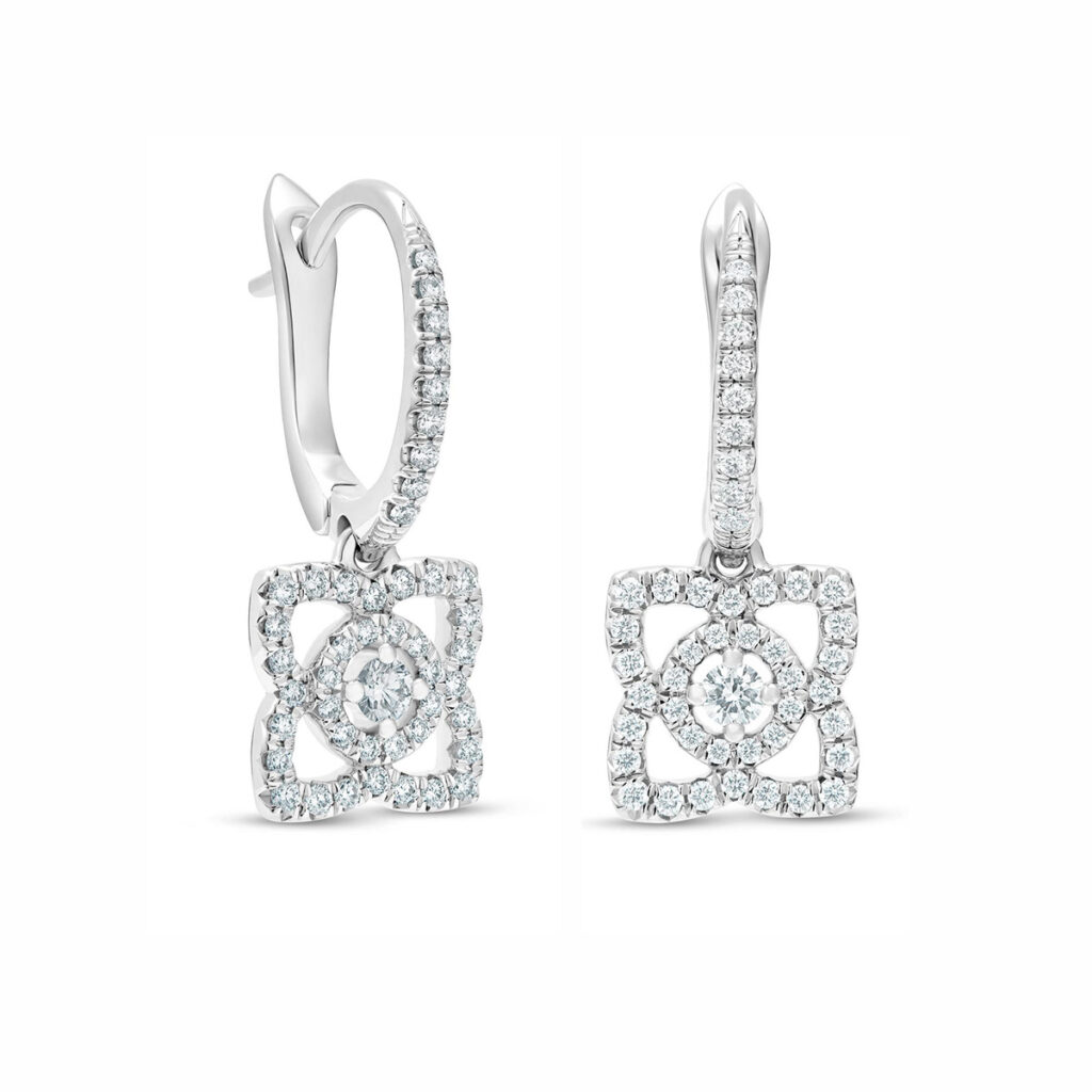 ENCHANTED LOTUS SLEEPERS IN WHITE GOLD_
