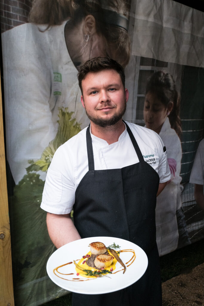 Chef Eli Jackson of Marmo at the Delicious Alchemy dinner. (Photo by Daniel Ortiz)