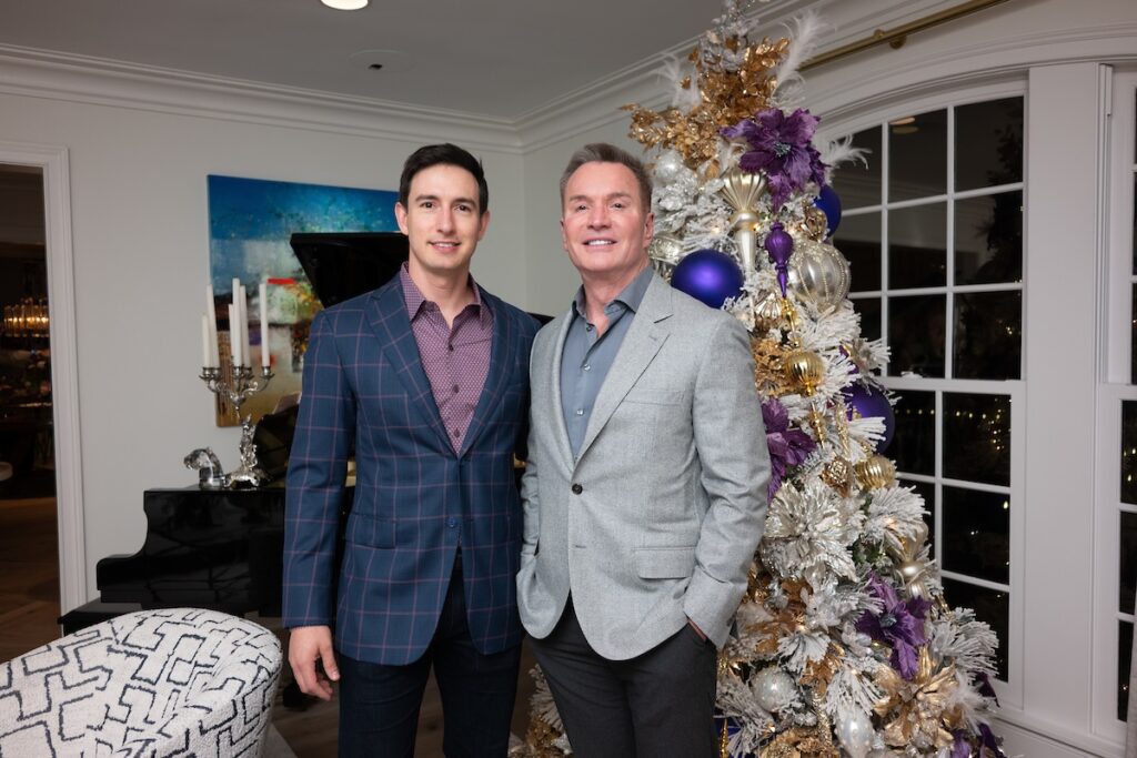 Eric Van Haselen, Steve Pate at the Legacy Community Health 'Holiday Schmooze' (Photo by Daniel Ortiz)
