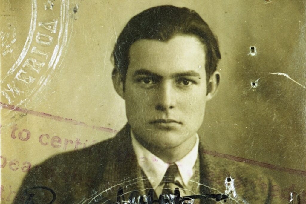 Ernest Hemingway passport photo ca. 1921.