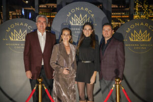 Fernando Rodriguez, Patricia Lopez, Paty Rodriguez and Pablo Najera mingle at the red carpet opening of Monarca.