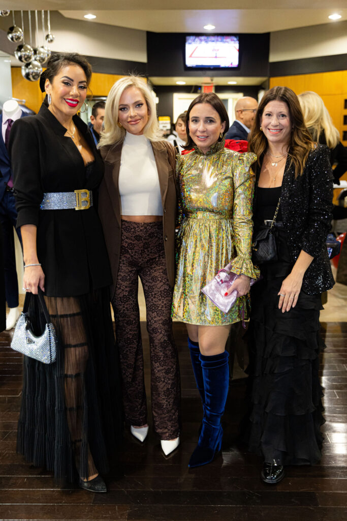 Iraida Brown, Mason Clark, Michelle Reyna Wymes and Ally Shell at the Festari for Men 30th anniversary fete and holiday party.  (Photo by Steven Traylor)
