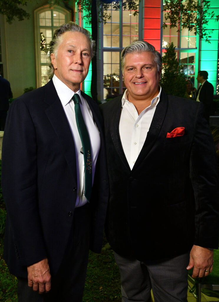 Gregory Fourticq Jr. & John Cone at the annual Santa's Elves party benefiting MD Anderson Children's Cancer Hospital