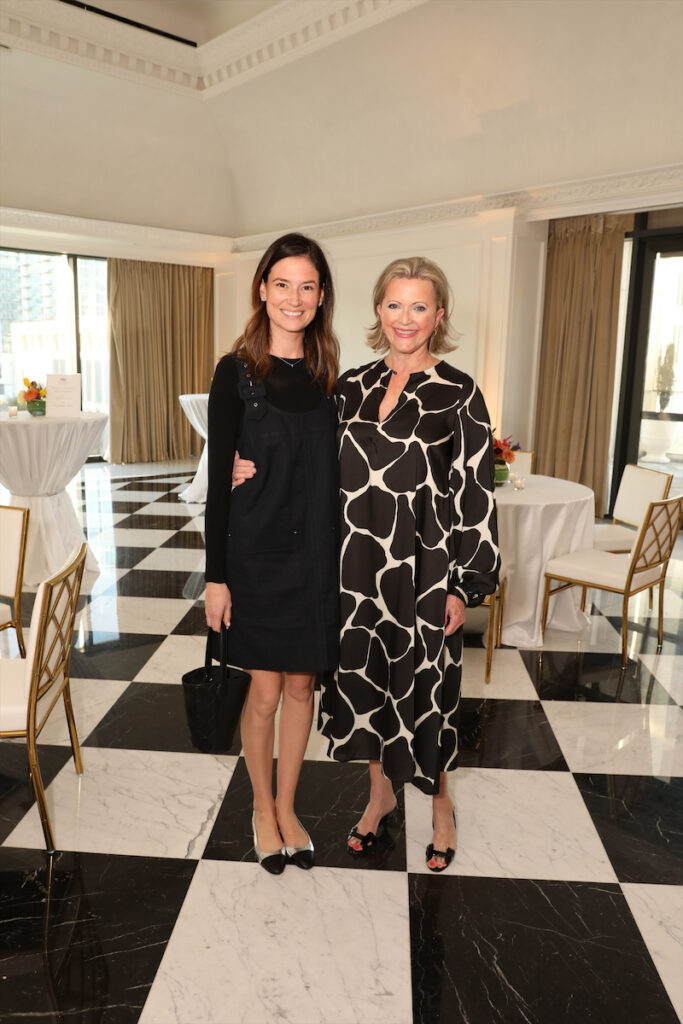 Honorary Chairs Bridget Barbier-Mueller and Ann Barbier-Mueller, pictured at the Patron Party at Hotel Swexan. (Photo by Rob Wythe)