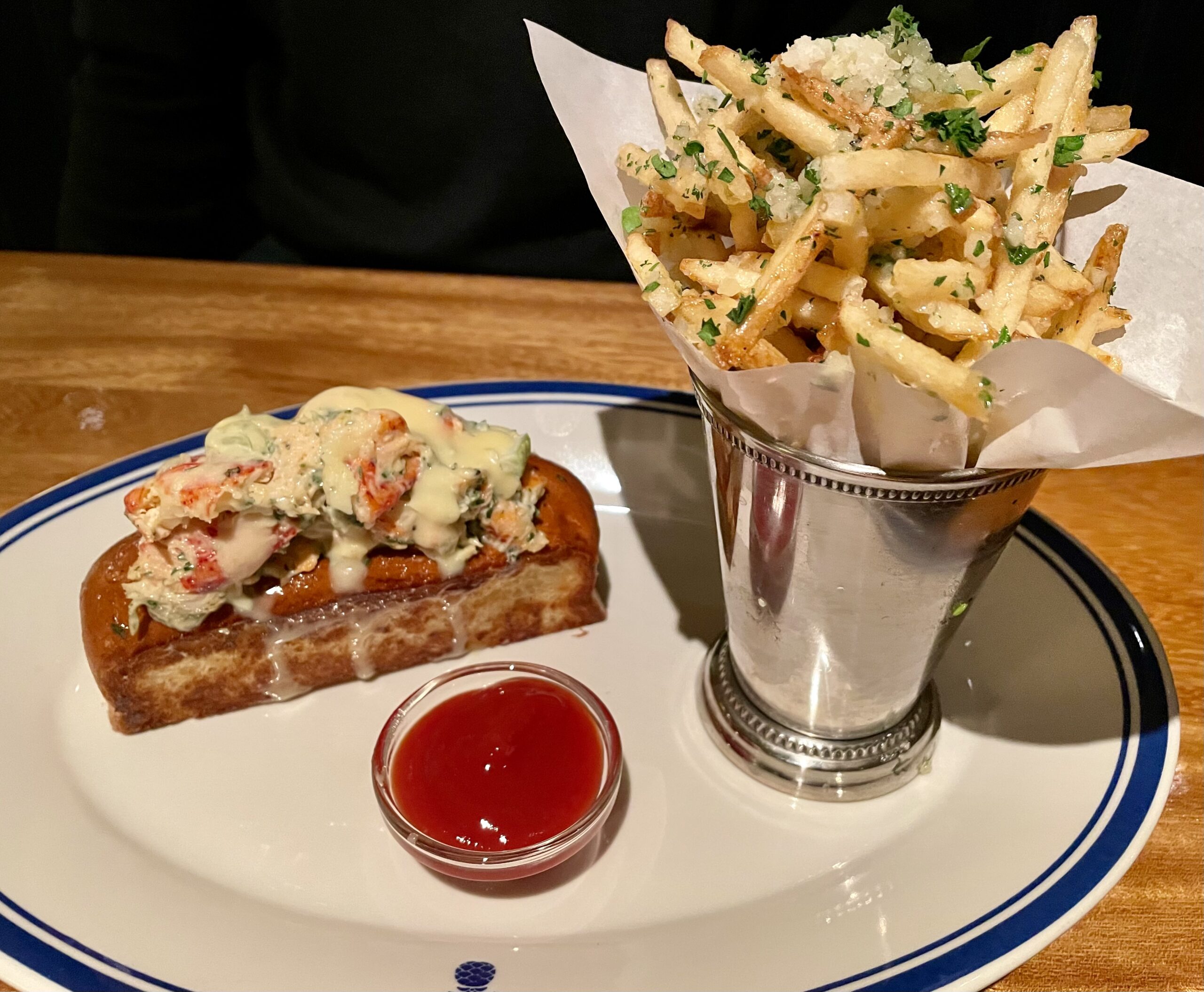 The Hudson House menu brings a lobster roll with truffle fries. (Photo by Courtney Dabney)