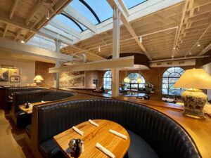 Hudson House – CEO Hunter Pond says they retained the skylight and the historic trusses.