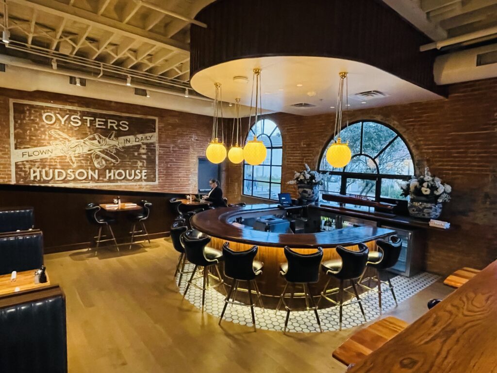 Hudson House – The smaller, sunken bar inside the new Hudson House Fort Worth. (Photo by Courtney Dabney)