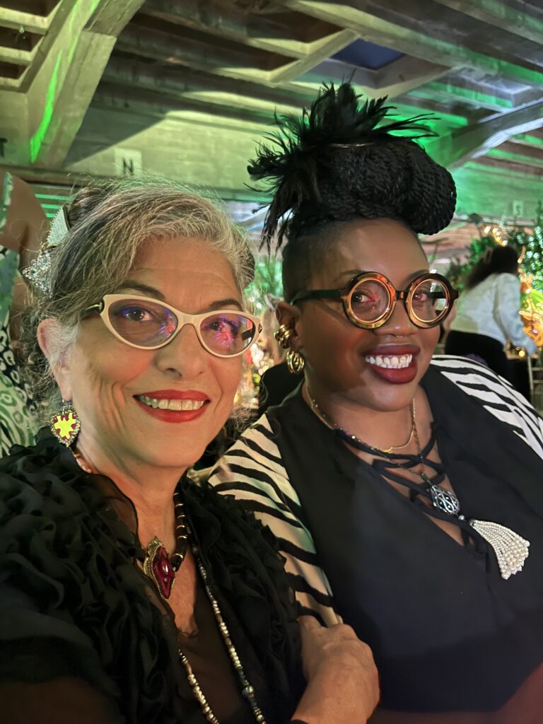 Melissa Noble, Janice Bond at Orange Show Gala Where the Wild Things ART (Photo by CDA)