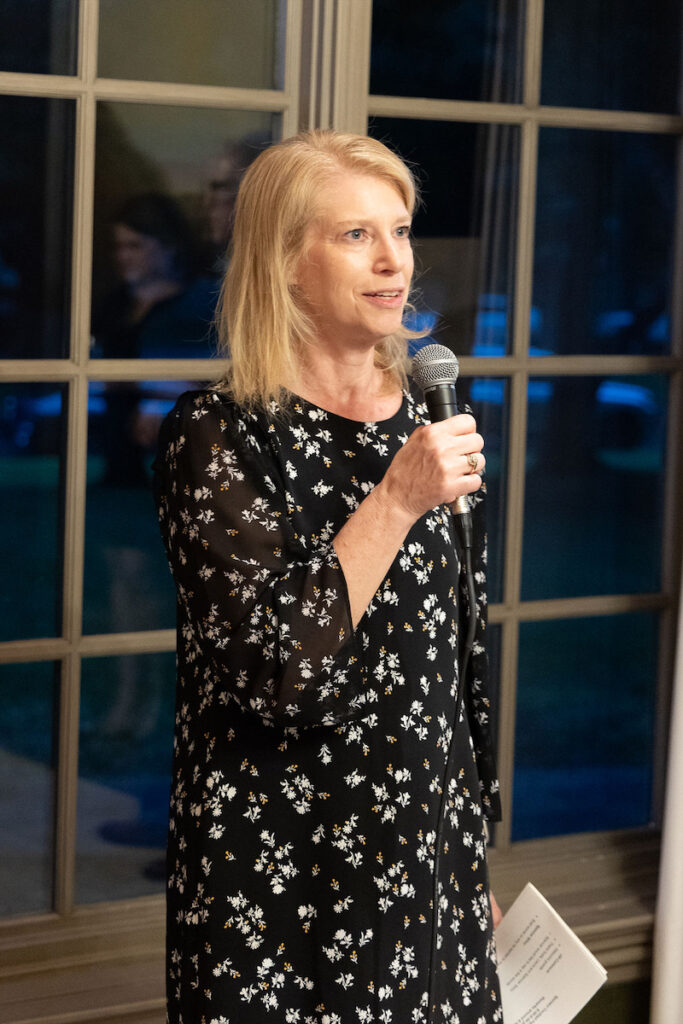 Jill Cumnock at the Sponsor Party for the 2023 Trains at NorthPark.