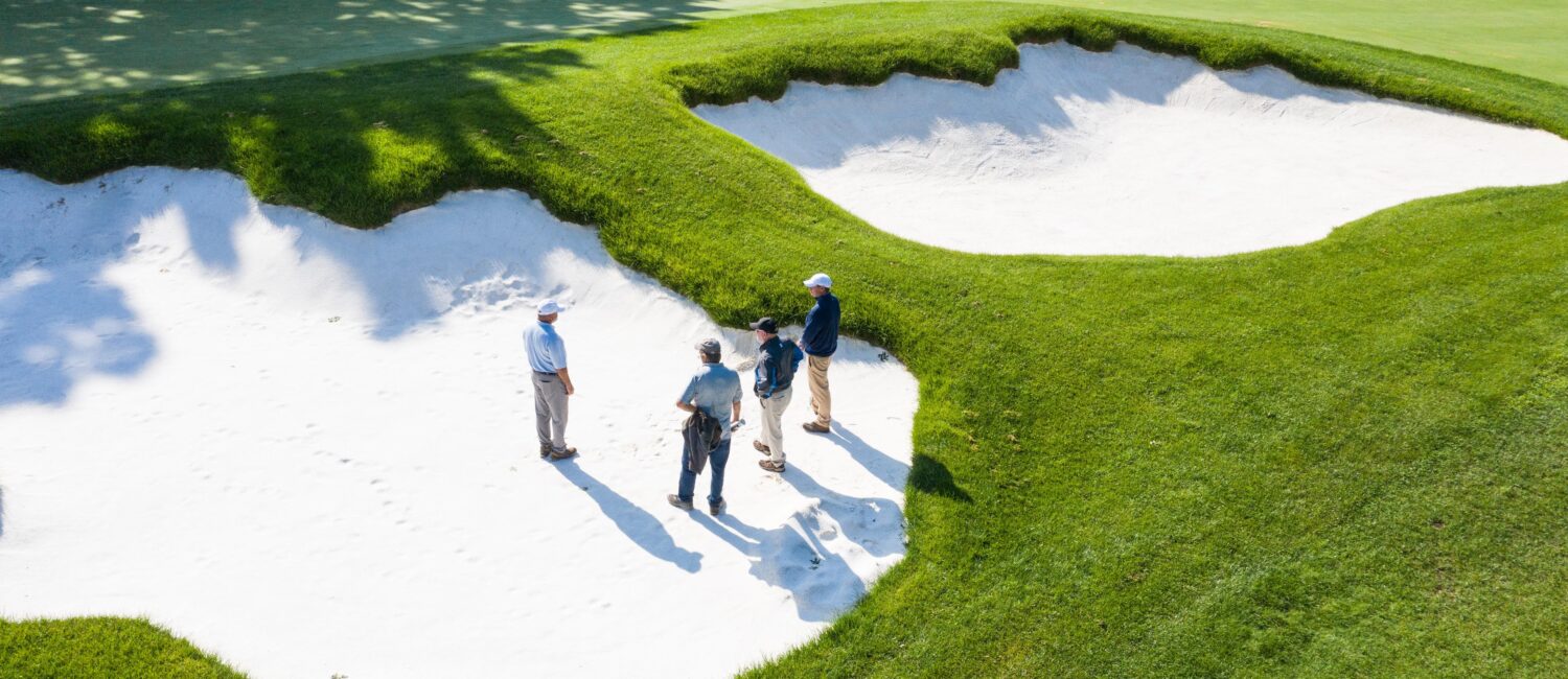 Kelly Ranch – Golf Course architect Tripp Davis explores a designed bunker at The International.