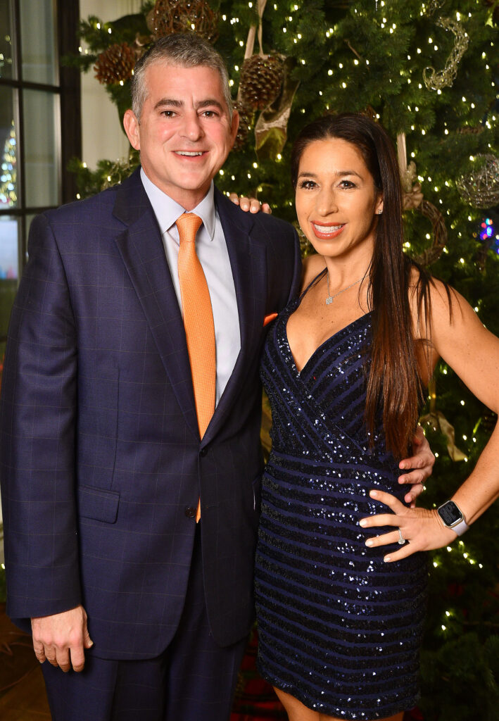 Michael & Maria Antonoff at the MD Anderson Children's Cancer Hospital Santa's Elves fundraiser at the Fertitta family home.