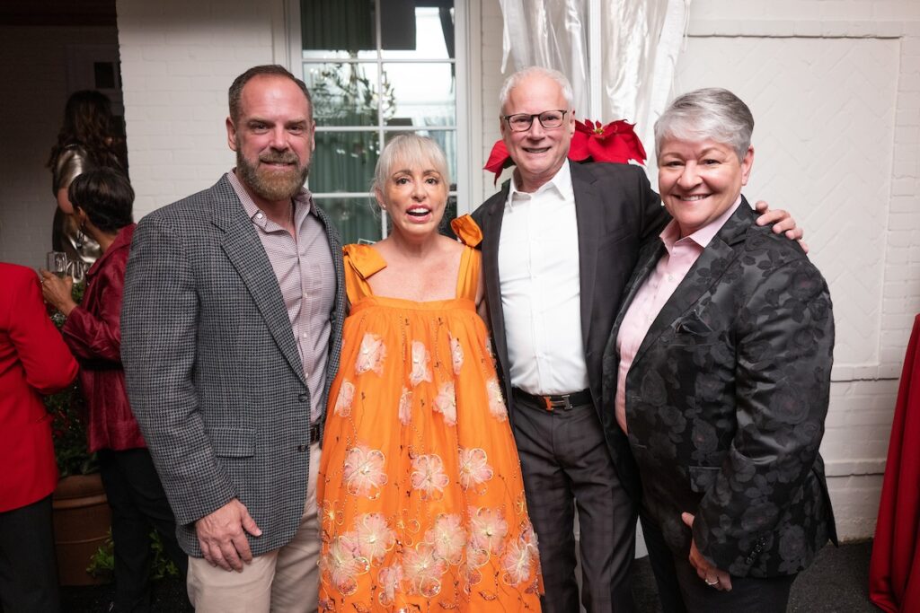 Mike Holloman, Jenny Block, Tripp Carter, and Robin Brown at the Legacy Community Health 'Holiday Schmooze' (Photo by Daniel Ortiz)