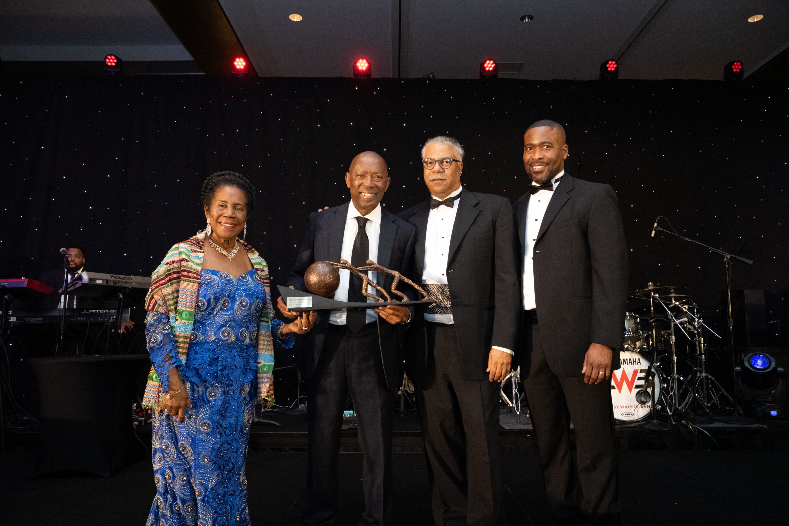 Congresswoman Sheila Jackson Lee, Mayor Sylvester Turner, Judson Robinson III, Keith Garvin at the Houston Area Urban League 'Equal Opportunity Day' Gala at the Hilton Americas-Houston.