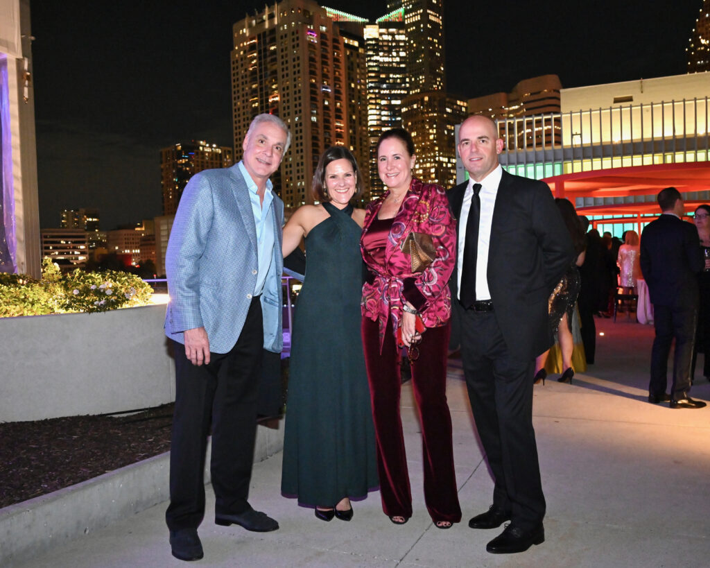 Scott David, Melanie Jagneaux, Kim David, Nathan Jagneaux at the Baylor College of Medicine 'Culinary Stars Shine for Cancer Research' dinner at POST Houston (Photo by Alejandro Montoya)