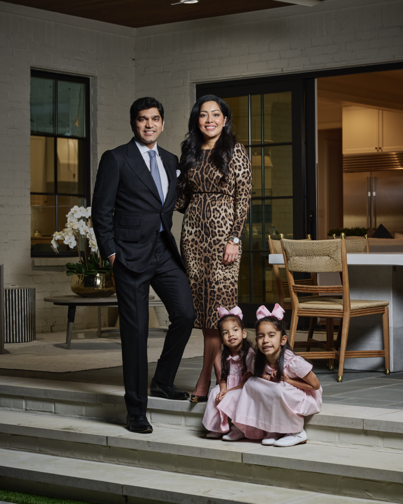 Dr. Raj Mohan with his wife, Bala Mohan, and their two children, Mira, 5, and Zara, 2. 