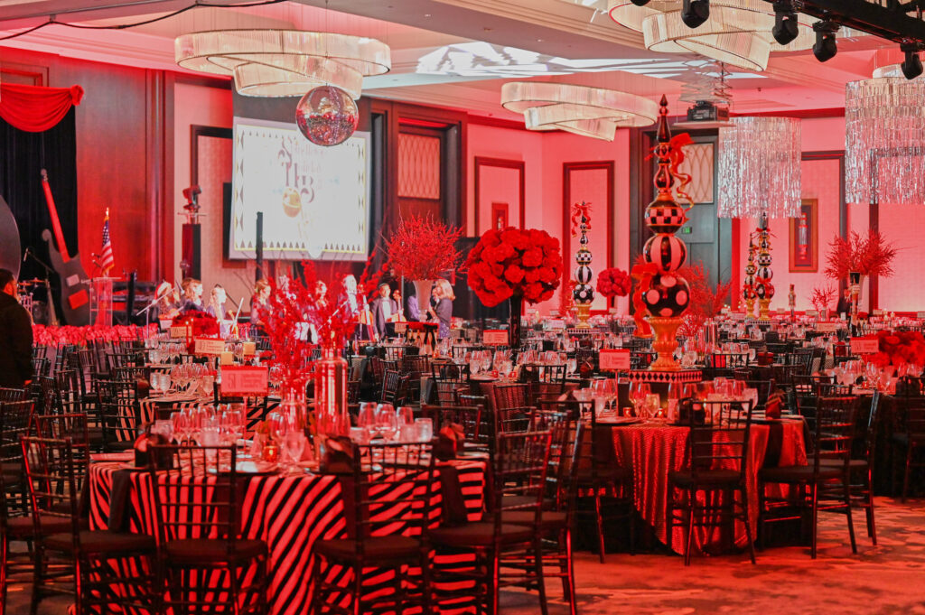Seeing red at the Spindletop Holiday Ball at the Royal Sonesta Hotel (Photo by PWL Studios/Fulton Davenport)