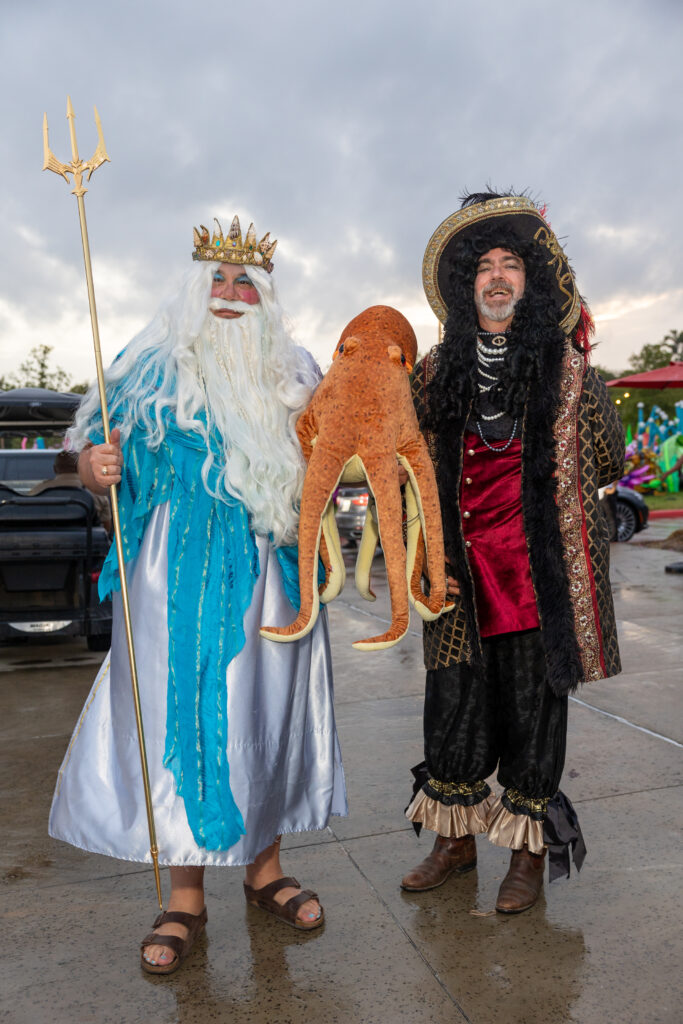 Warren Dunn, Jarrod Gullett at Lawndale Art Center Hair Ball  (Photo by Jenny Antill Clifton)