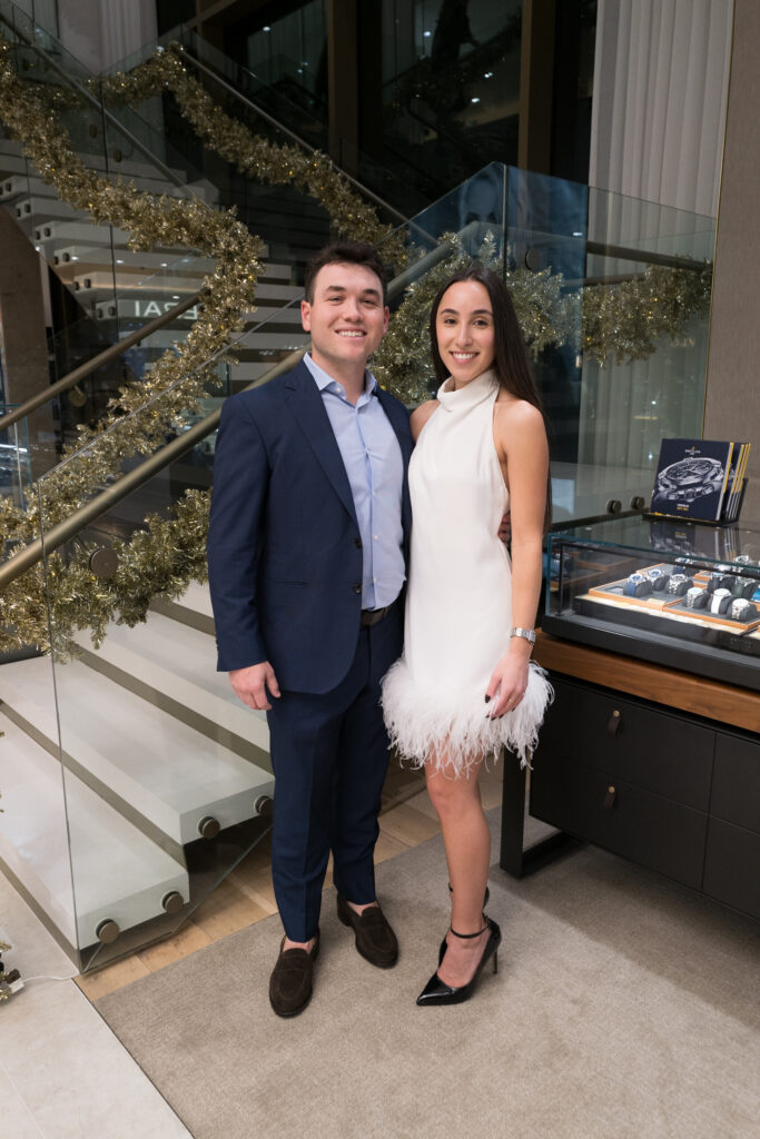 Zach Lerner, Drew Ellis at the Zadok holiday party (Photo by Daniel Ortiz)