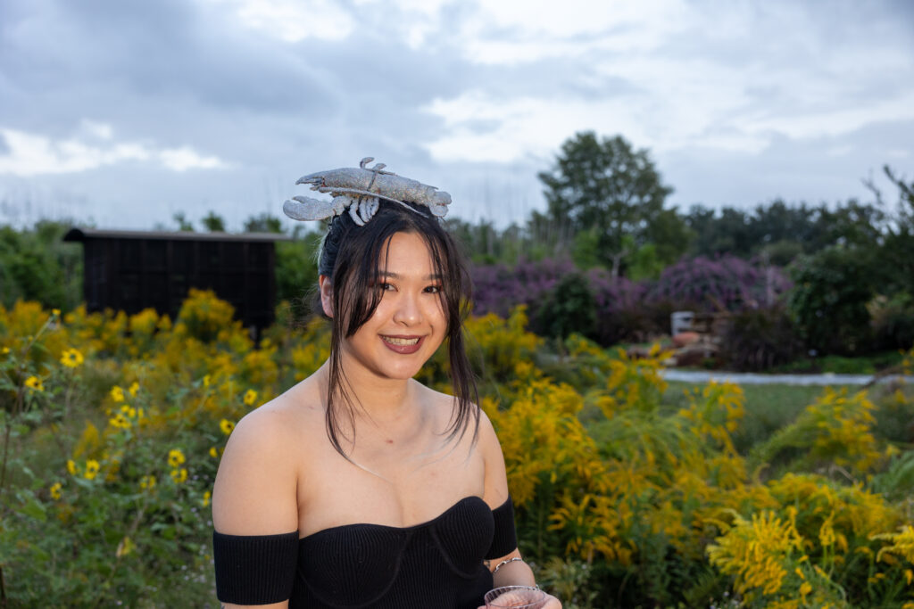 Zhaira Costiniano at Lawndale Art Center Hair Ball  (Photo by Jenny Antill Clifton)