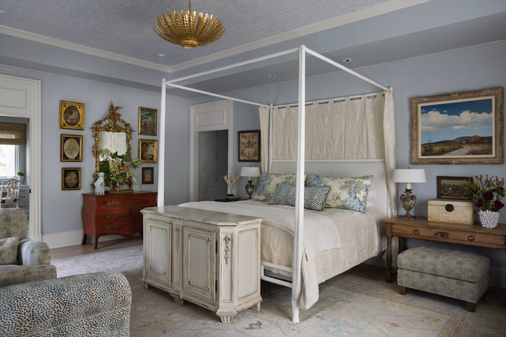 A primary bedroom in the Highland Park home.(Photo by Emily Minton Redfield)