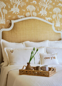 Peacock Alley linens at The Louis Hotel in Wilson, Arkansas.