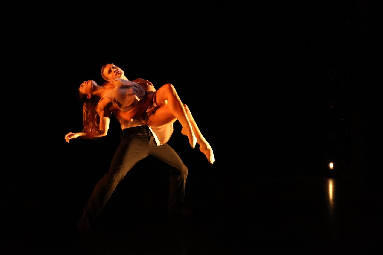 John Wannehag and Juliet Doherty in "among dim shapes" by Ishida Dance (Photo by Amitava Sarkar)