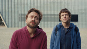 Kieran Culkin and Jesse Eisenberg appear in A Real Pain by Jesse Eisenberg, one of the more intriguing movies at Sundance.