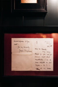14 – Countless love letters from all over the world fill the hallway