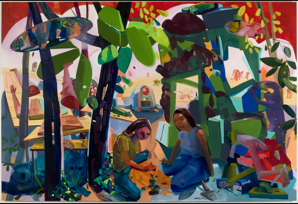 Dana Schutz's "Civil Planning," 2004, at Musée d'Art Moderne de Paris (© 2023 Dana Schutz. Courtesy the artist, CFA Berlin, Thomas Dane Gallery and David Zwirner. Photo Jason Mandella)