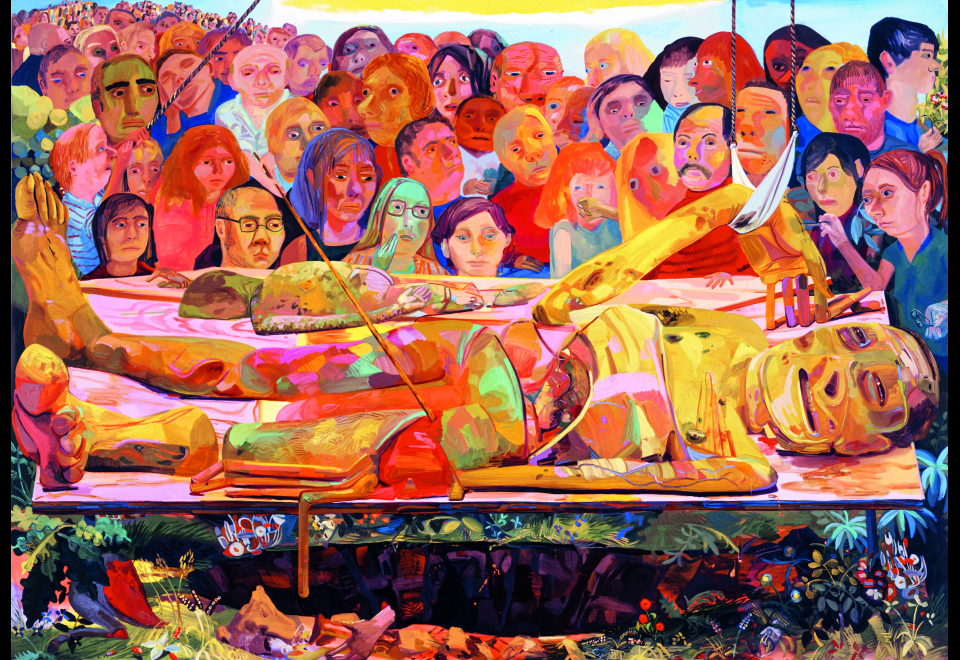 Dana Schutz's "Presentation," 2005, at Musée d'Art Moderne de Paris (© 2023 Dana Schutz. Courtesy the artist, CFA Berlin, Thomas Dane Gallery and David Zwirner. Photo Jason Mandella)