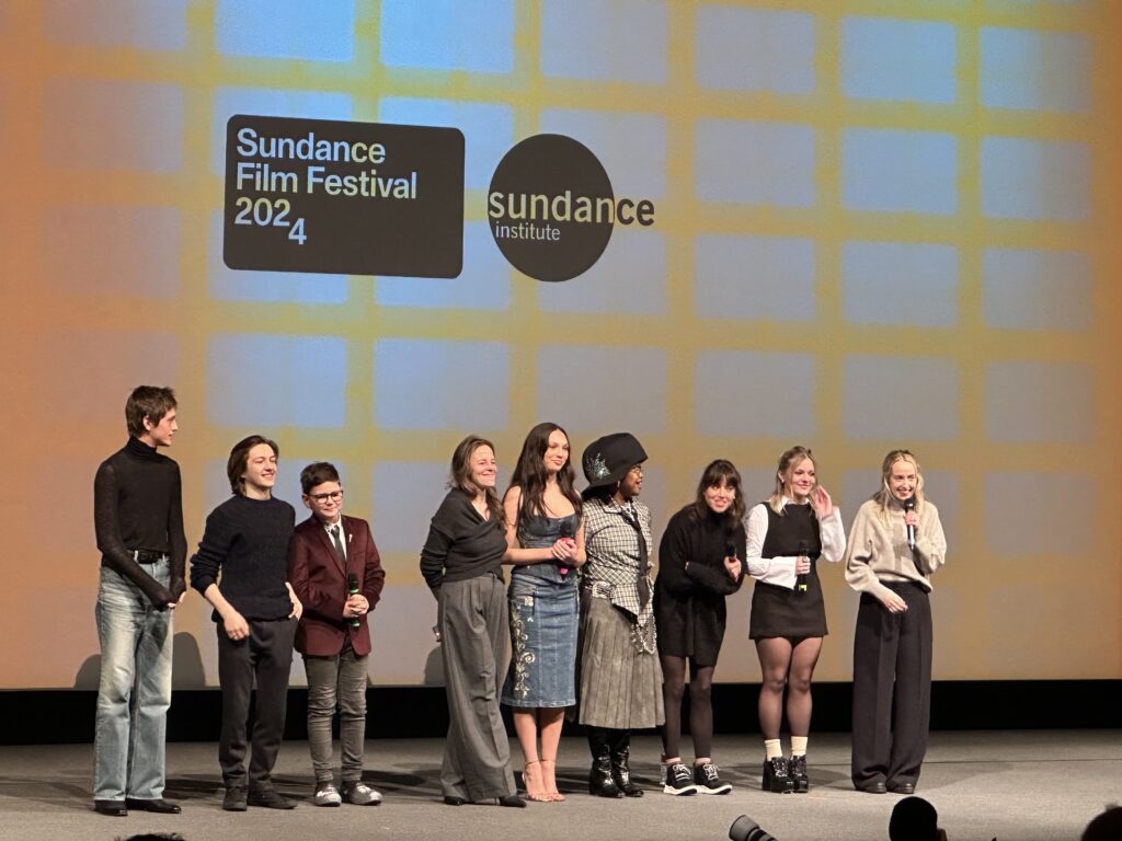 The filmmakers and girls featured in “Girl State”appeared on stage after the film to a enthusiastic audience