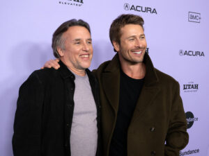 Richard Linklater and Glen Powell