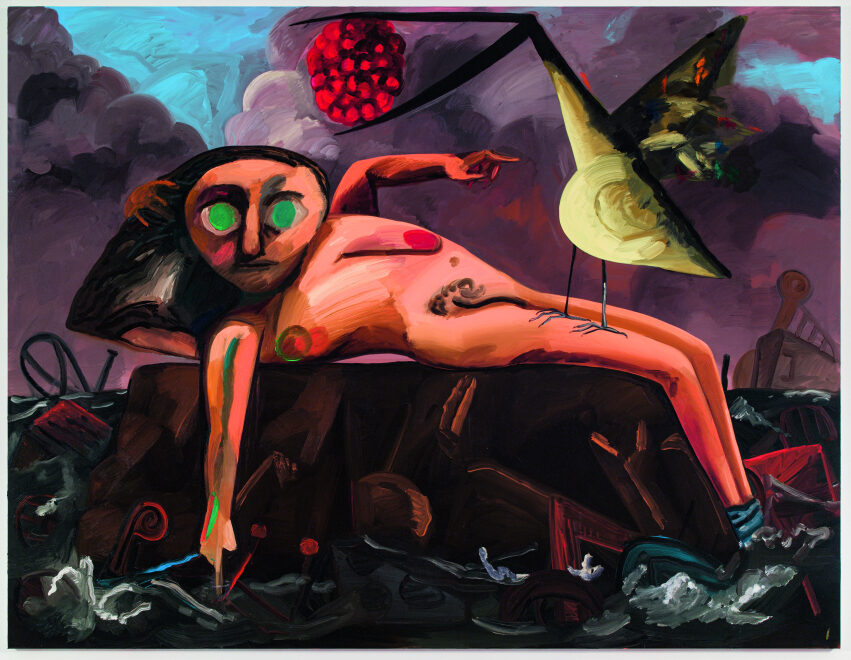 Dana Schutz's "The Visible World," 2018, at Musée d'Art Moderne de Paris (© 2023 Dana Schutz. Courtesy the artist, CFA Berlin, Thomas Dane Gallery and David Zwirner. Photo Jason Mandella)