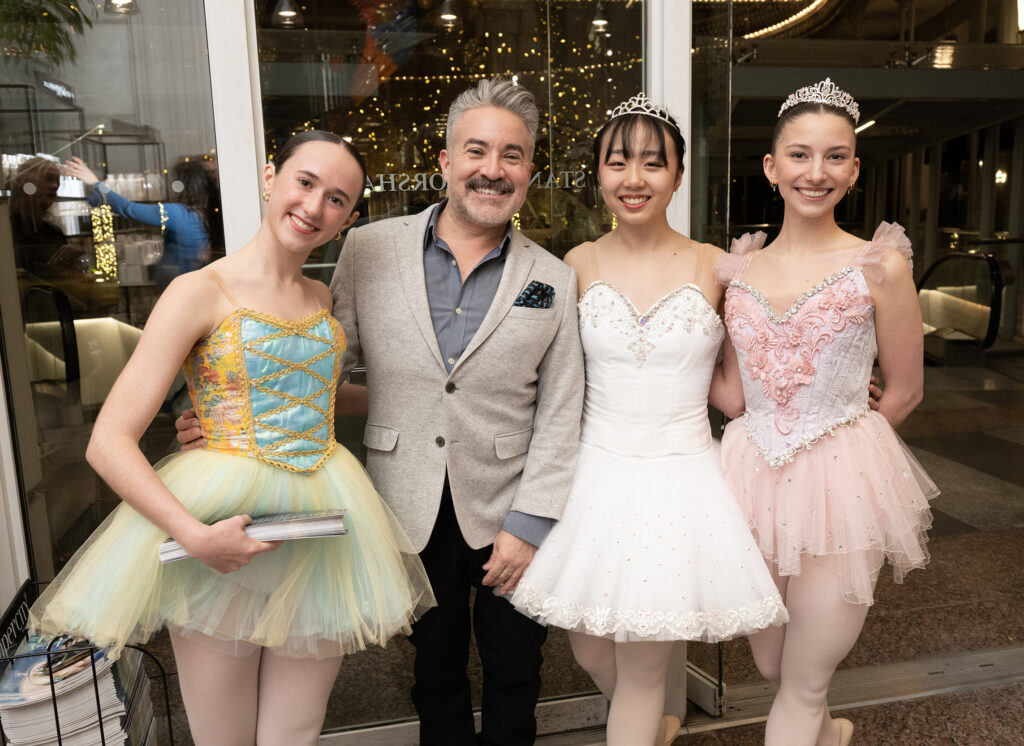 Andrew Gonzales and ballerinas from the Nutcracker (Photo by George Fiala)