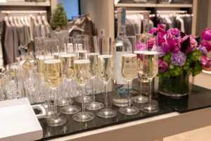 Flutes of bubbles at Korshak (Photo by George Fiala)