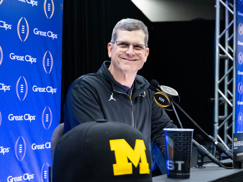Michigan head coach Jim Harbaugh is one of the polarizing figures in college football. (Photo by F. Carter Smith)