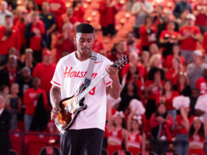 In its first Big XII contest, the University of Houston Cougars beat the University of West Virginia Mountaineers at the Fertitta Center