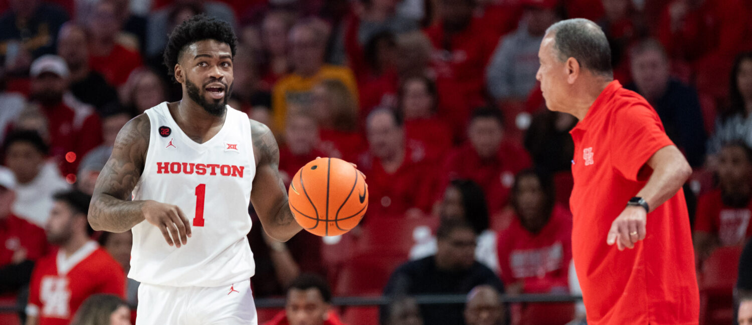 University of Houston point guard Jamal Shead and coach Kelvin Sampson are an elite combination. (Photo by F. Carter Smith)