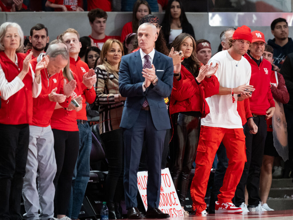 Big 12 commissioner Brett Yormark regularly makes University of Houston games throughout the football and basketball season. (Photo by F. Carter Smith)