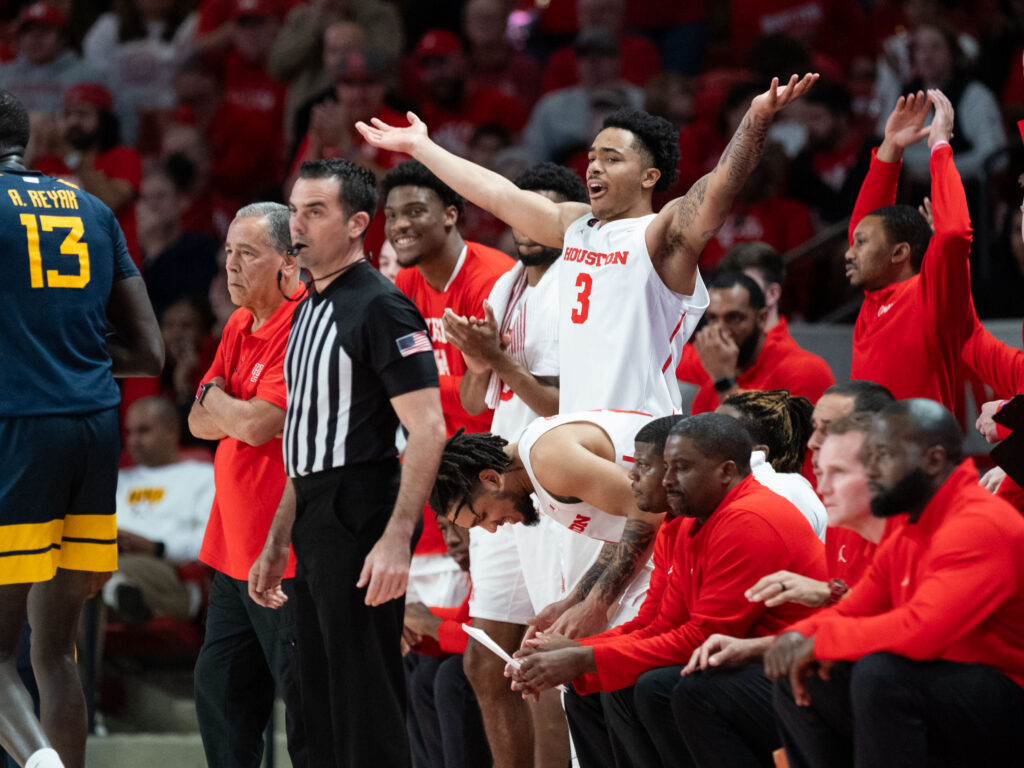 In its first Big XII contest, the University of Houston Cougars beat the University of West Virginia Mountaineers at the Fertitta Center