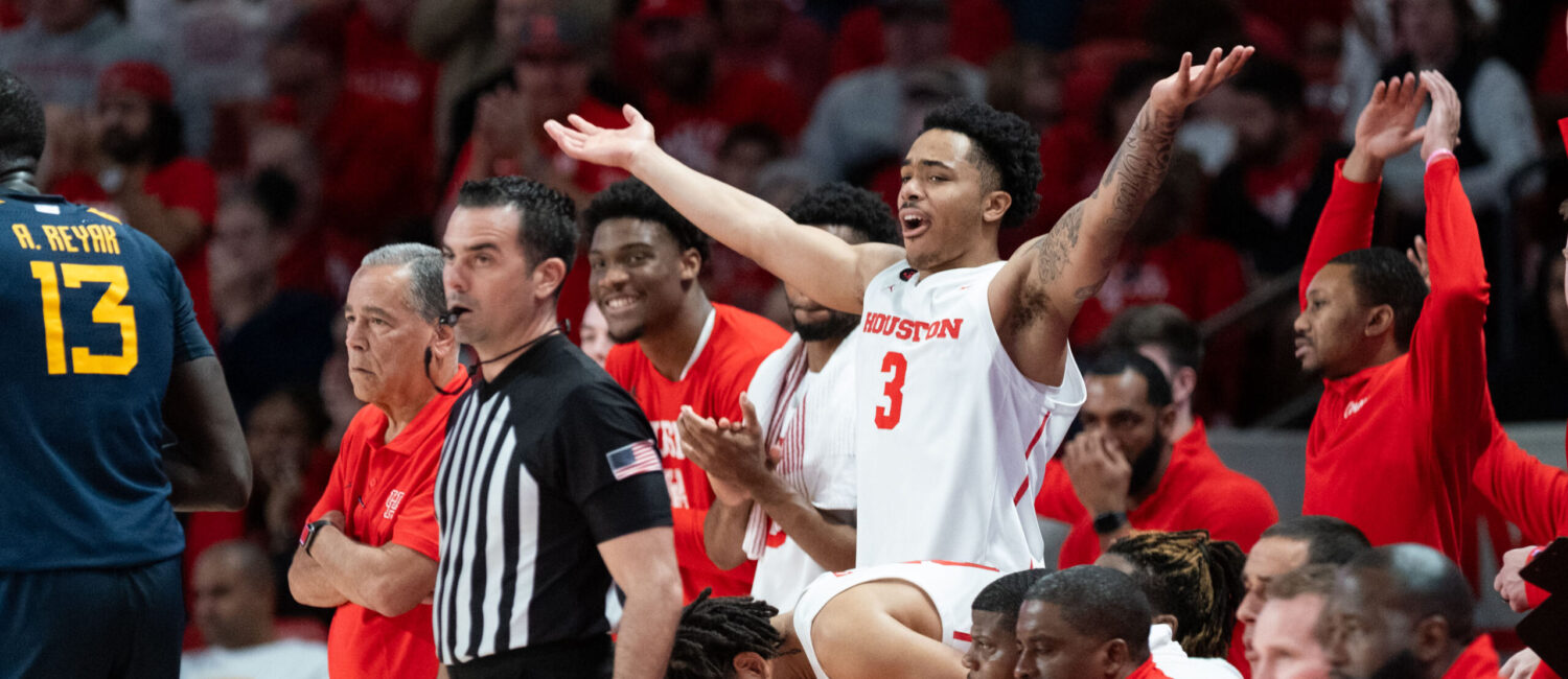 In its first Big XII contest, the University of Houston Cougars beat the University of West Virginia Mountaineers at the Fertitta Center