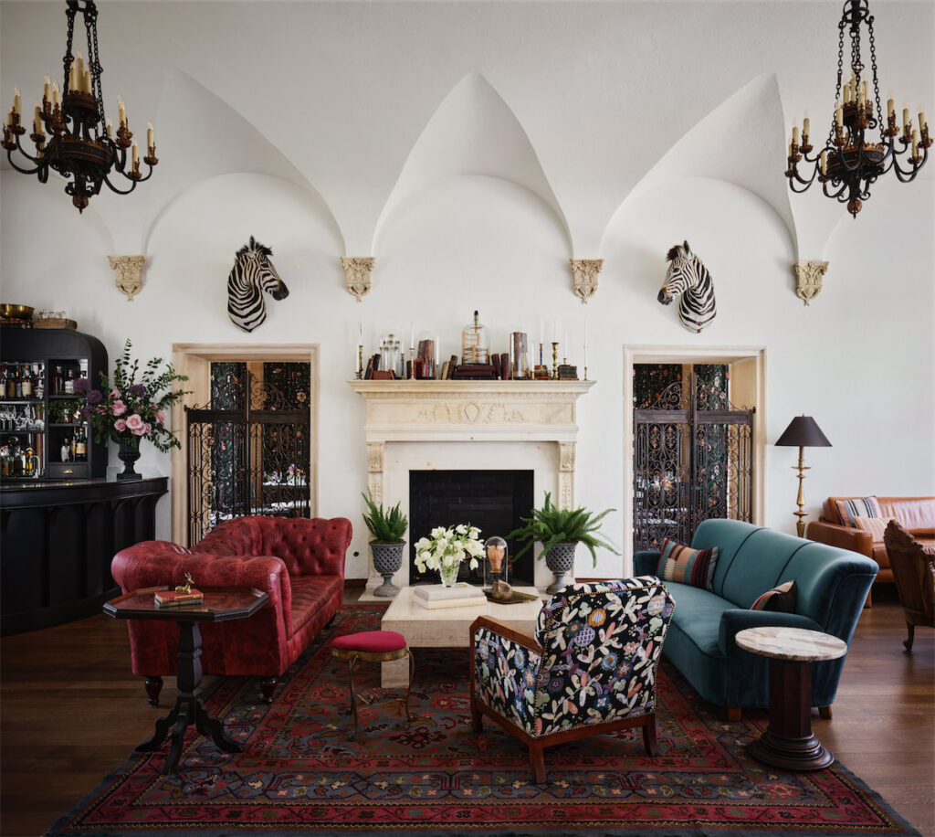 The Mansion at Commodore Perry Estate offers breakfast, lunch, and dinner to overnight guests and members. (Courtesy of Auberge Resorts Collection)