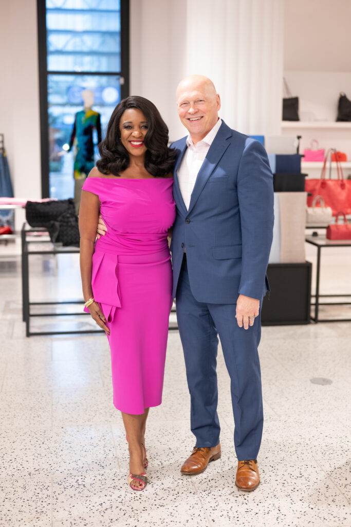 Jacquie Baly Craig & James Craig  at Tootsies for the American Cancer Society Tickled Pink Luncheon launch. (Photo by Daniel Ortiz)