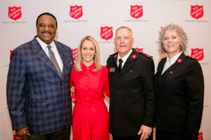 James Brown, Meredith Land, Majors Paul and Dawn McFarland